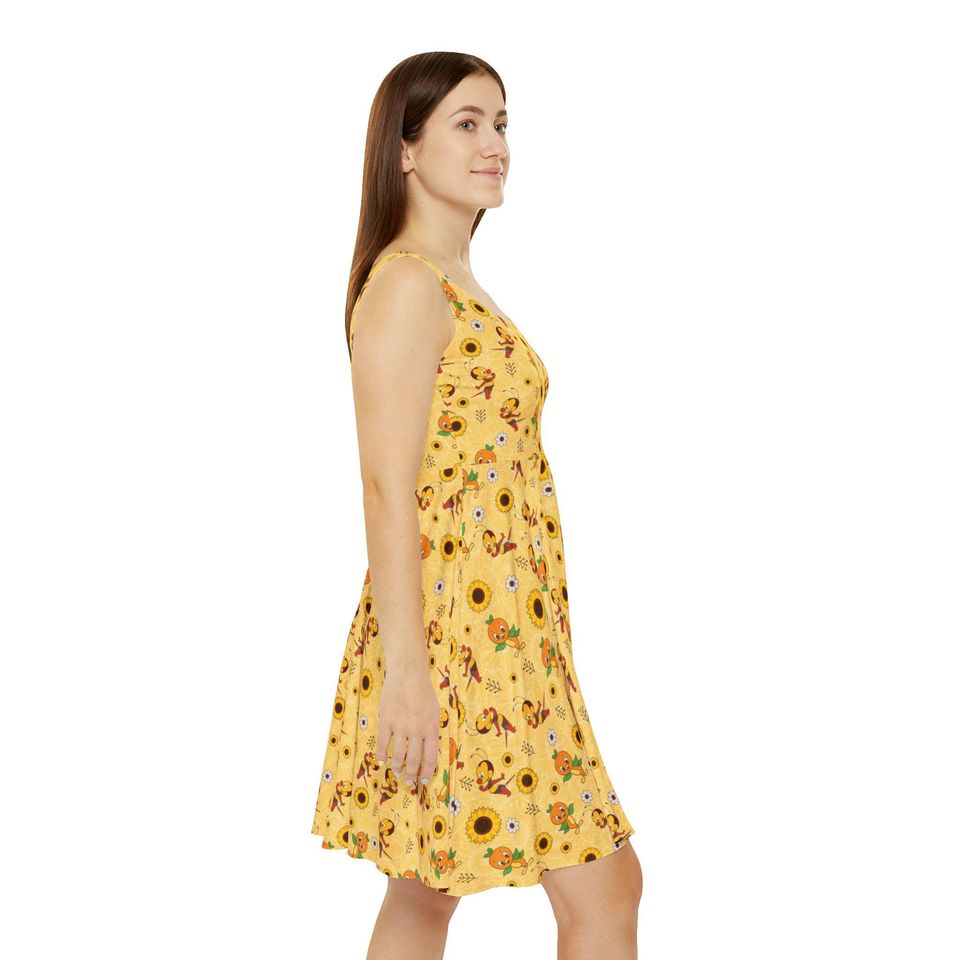 Spike The Bee and Orange Bird Women's Skater Dress