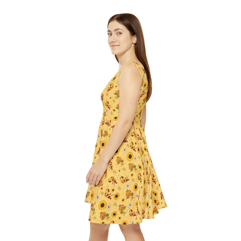 Spike The Bee and Orange Bird Women's Skater Dress