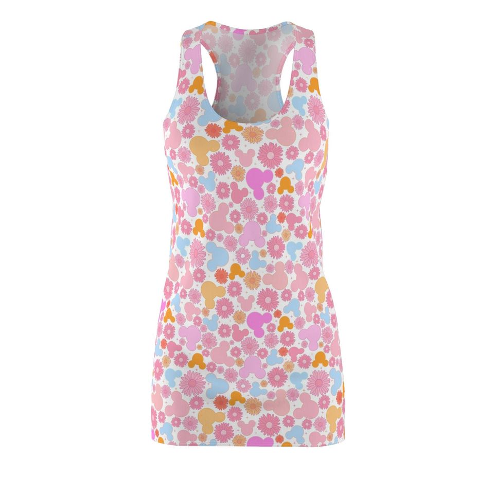 Floral Hippie Mouse - Women's Racerback Dress (Made in USA)