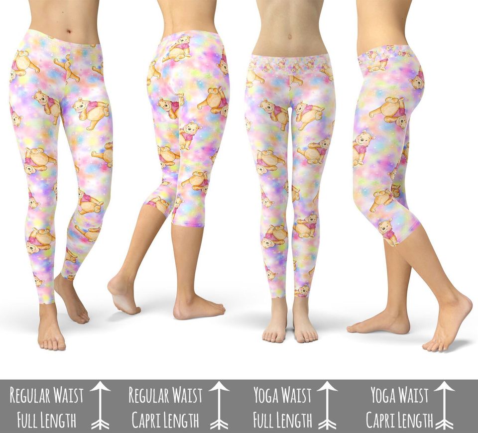 Watercolor Pooh Bear - Theme Park Inspired Leggings