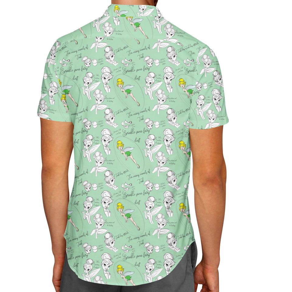 Drawing Tinkerbell Disney Hawaiin T Shirt