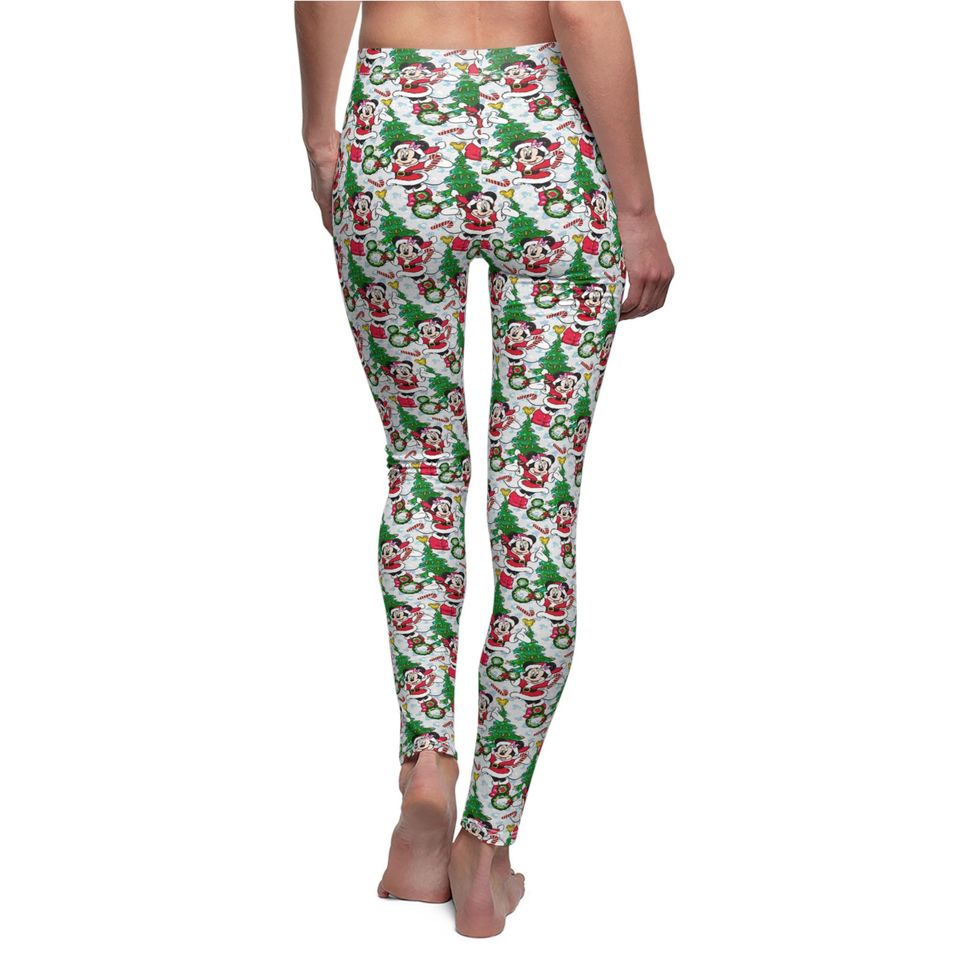 Santa Minnie Mouse - Women's Full Length Leggings
