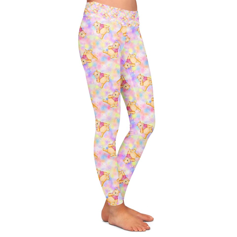 Watercolor Pooh Bear - Theme Park Inspired Leggings