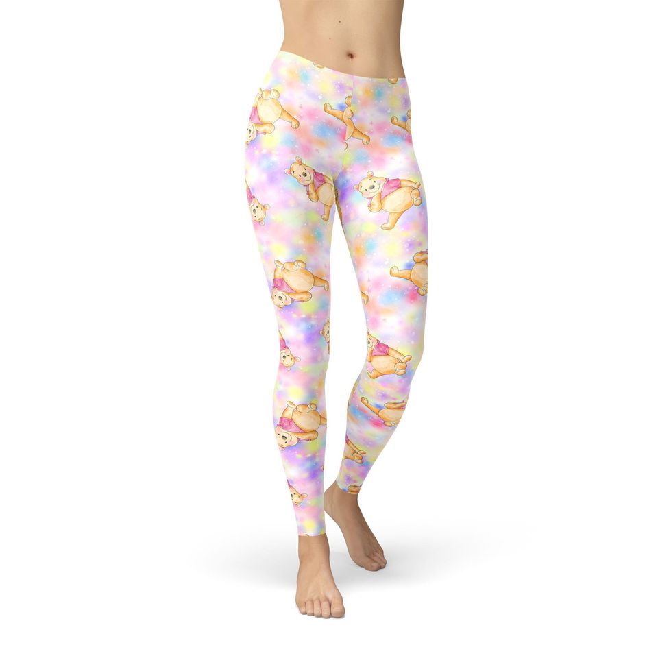 Watercolor Pooh Bear - Theme Park Inspired Leggings