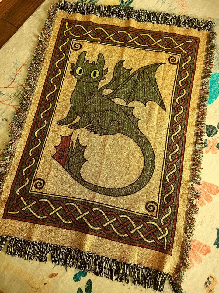 How to Train Your Dragon Toothless Tapestry Woven Blanket