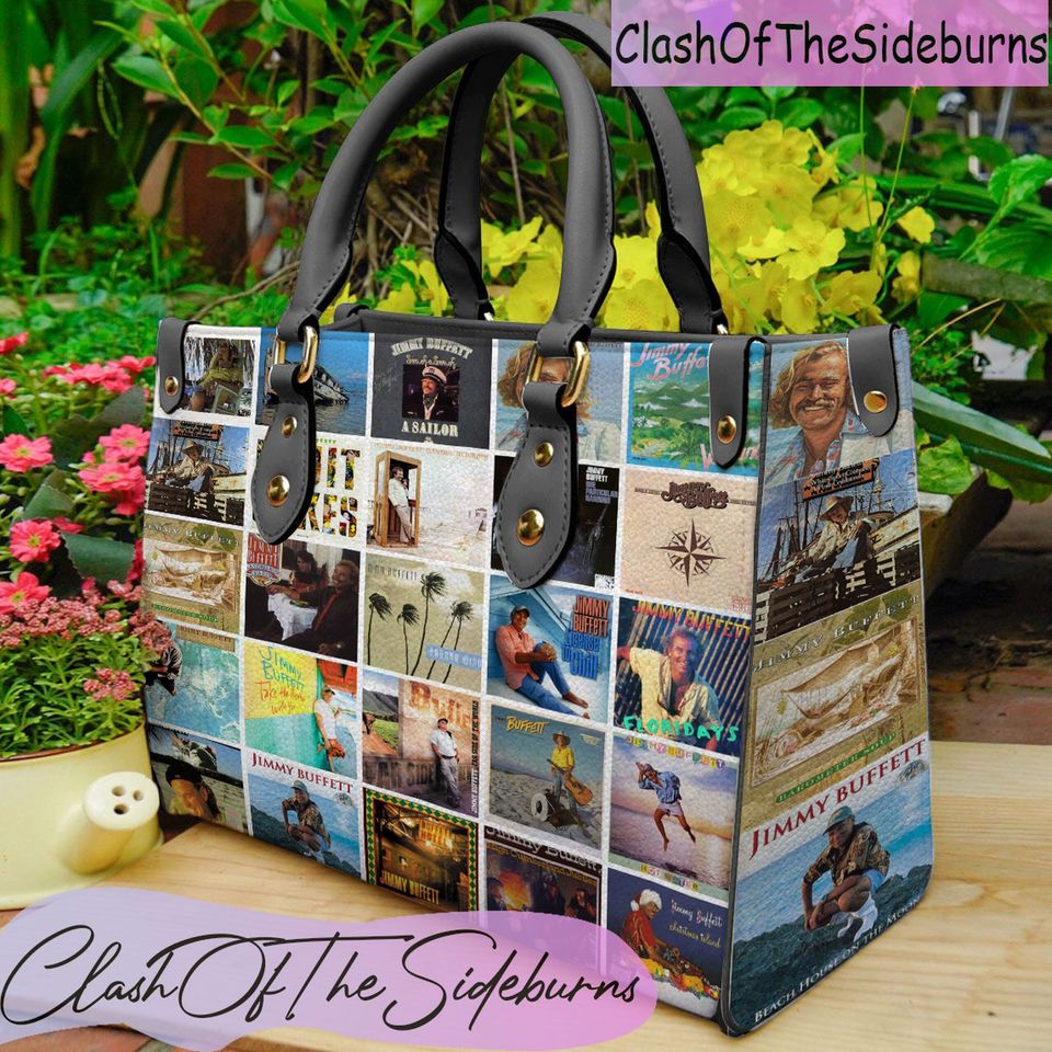 Jimmy Buffett Leather Bag, Jimmy Buffett Handbag