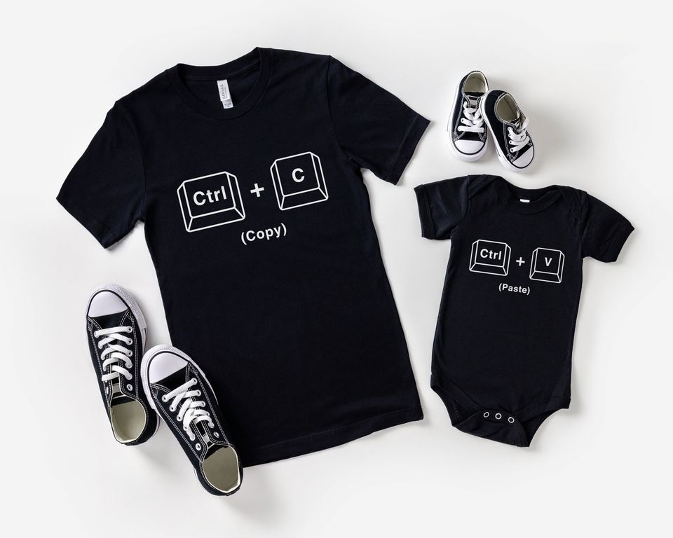Copy Paste Shirt Set - Father and Baby Matching Shirts