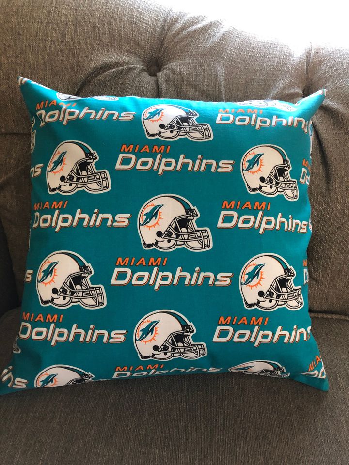 Miami Dolphins throw pillow