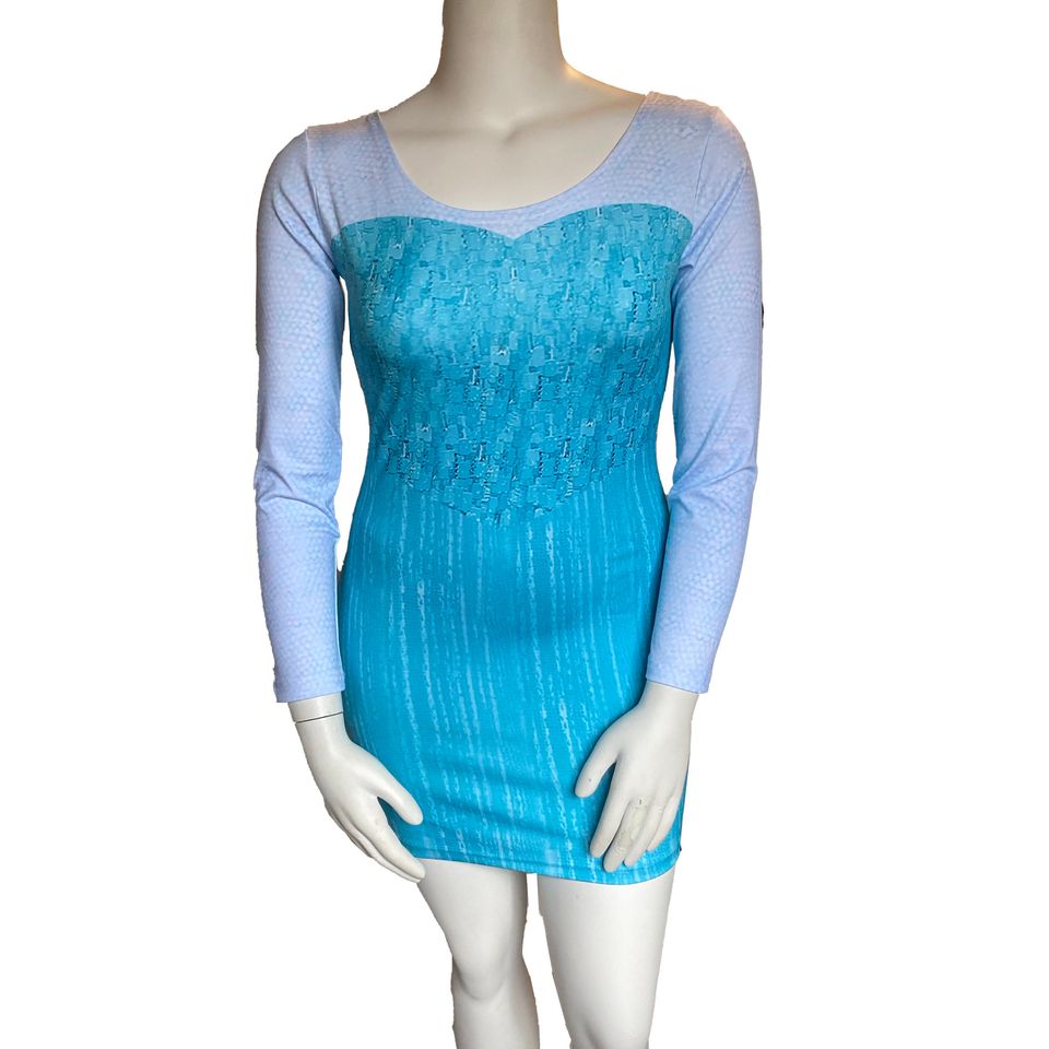 Elsa   Inspired Long Sleeve Bodycon Dress