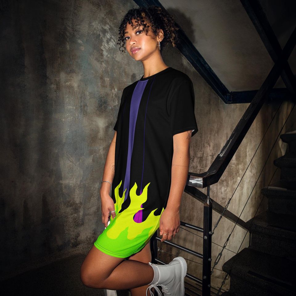 Women's Maleficent Inspired T-shirt dress