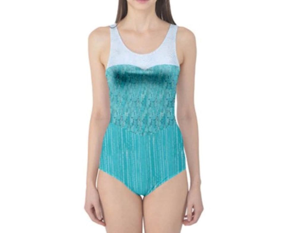 Elsa   Inspired One Piece Swimsuit