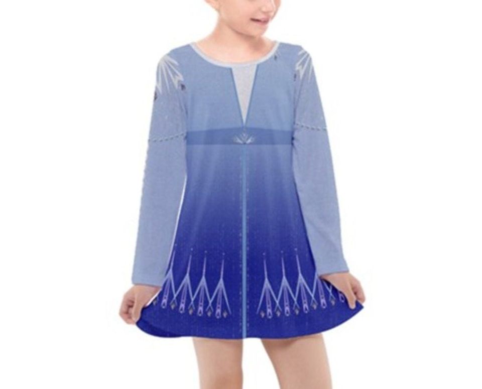 Elsa     Inspired Long Sleeve Dress