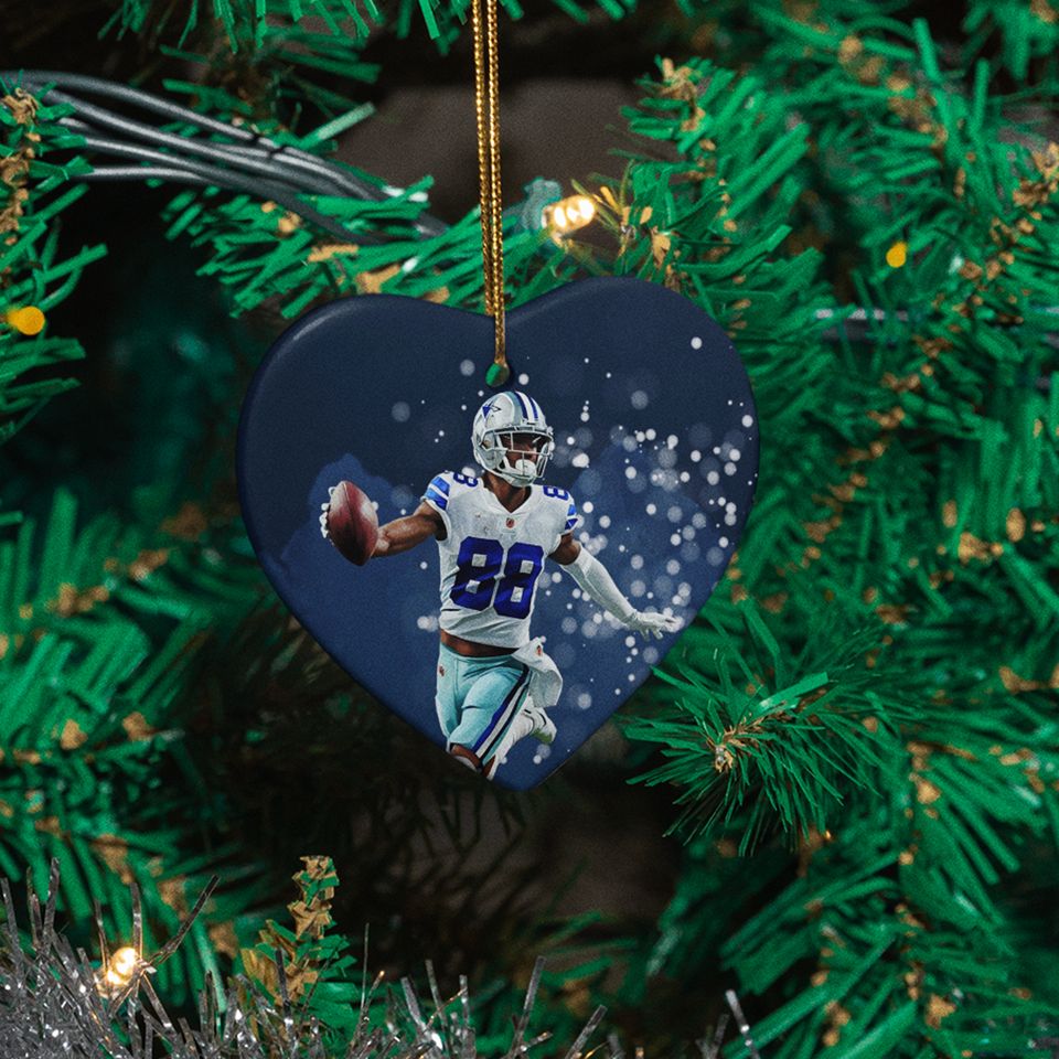 CeeDee Lamb Star Player - Dallas Ball Fans Christmas Ceramic Ornament Xmas Gift