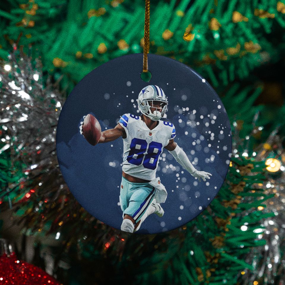 CeeDee Lamb Star Player - Dallas Ball Fans Christmas Ceramic Ornament Xmas Gift