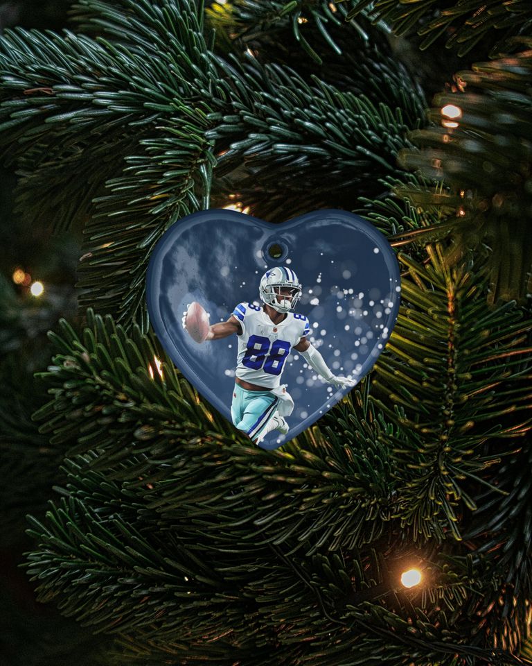 CeeDee Lamb Star Player - Dallas Ball Fans Christmas Ceramic Ornament Xmas Gift