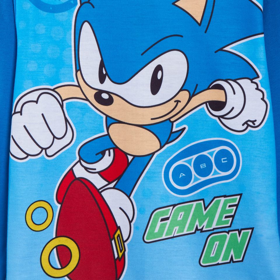 Boys Sonic The Hedgehog Pyjamas Set Short Sleeve T-Shirt and Lounge Pants