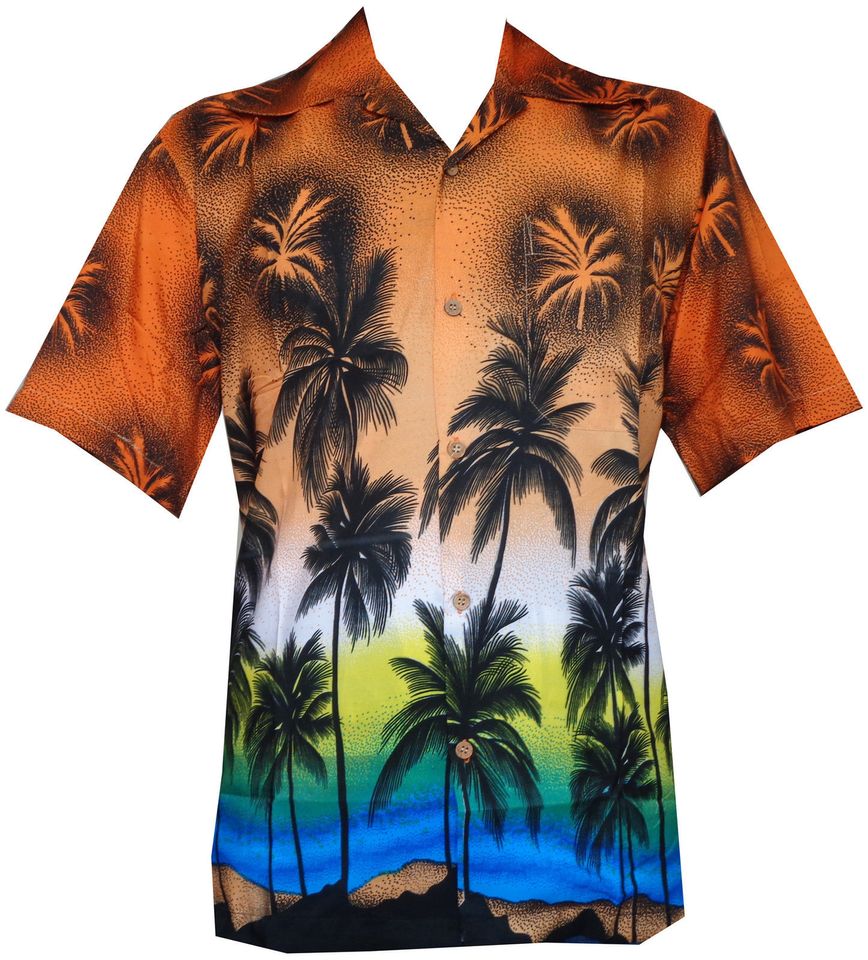 Hawaiian Shirt 5 Mens Allover Coconut Tree Print Beach Aloha Party