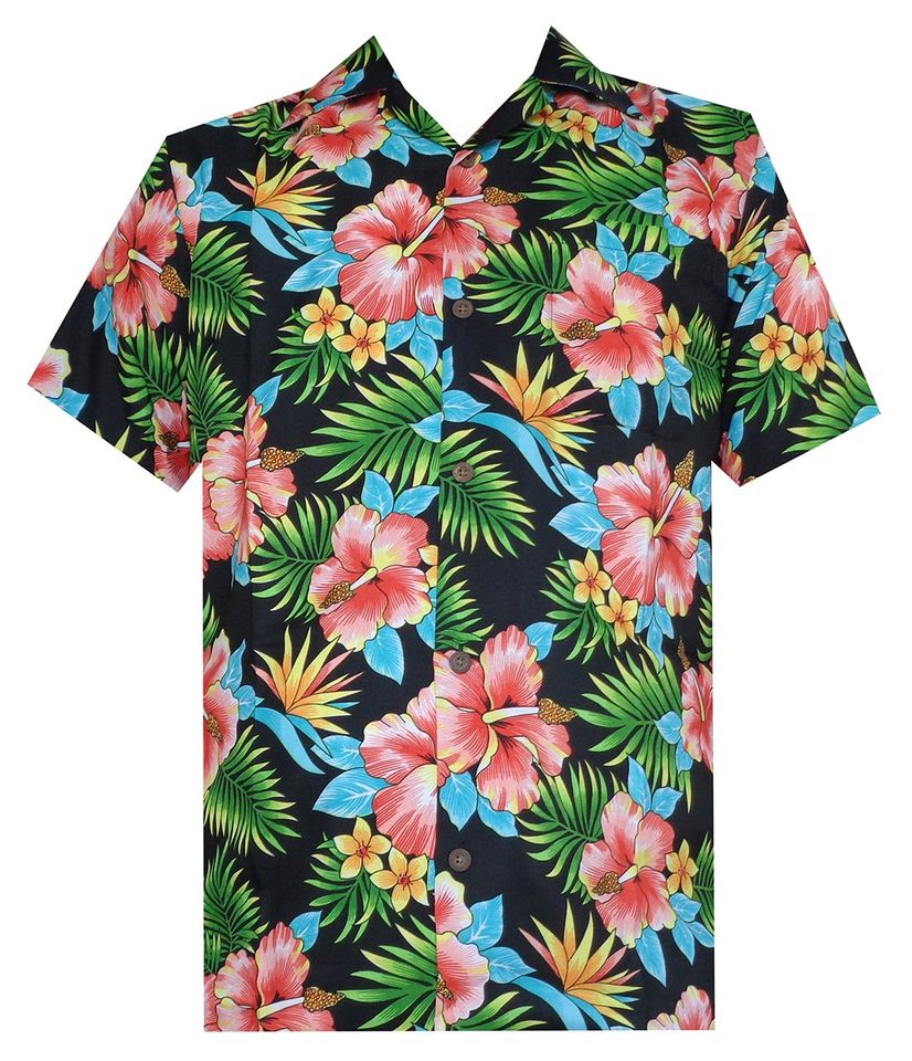 Hawaiian Shirt Mens Allover Flower Beach Aloha Party