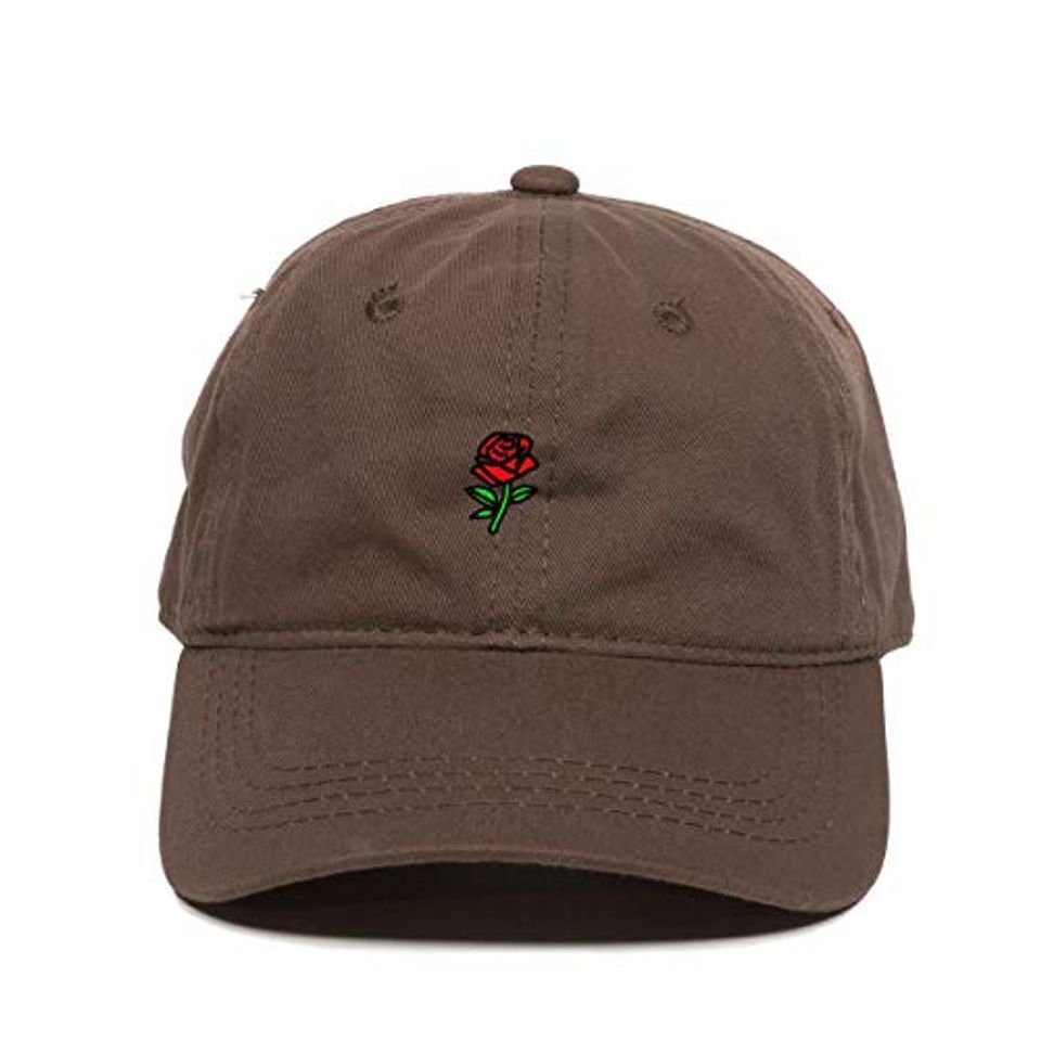 Rose Baseball Cap Embroidered Adjustable Dad Hat