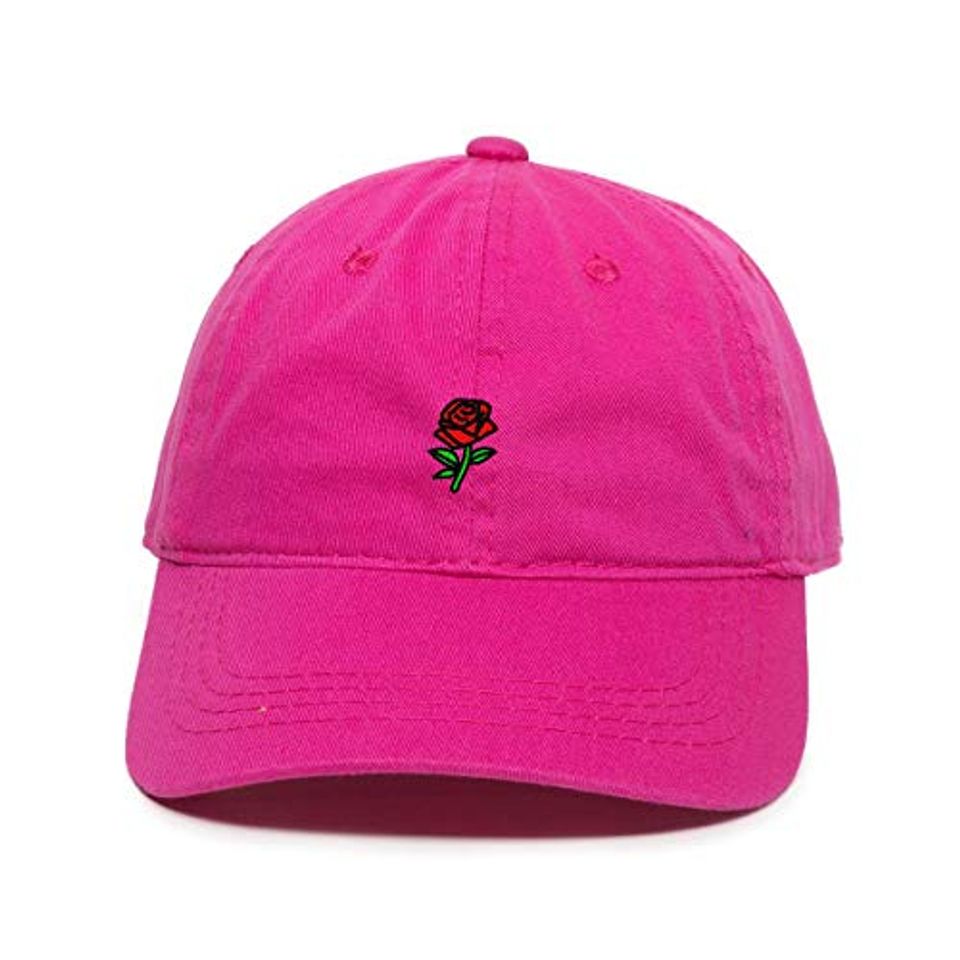 Rose Baseball Cap Embroidered Adjustable Dad Hat