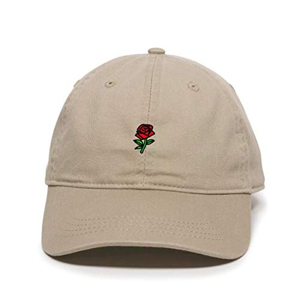 Rose Baseball Cap Embroidered Adjustable Dad Hat