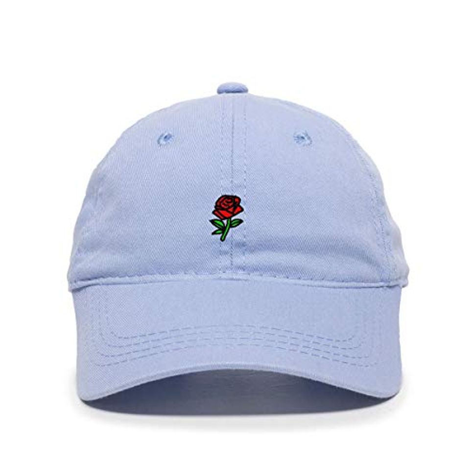 Rose Baseball Cap Embroidered Adjustable Dad Hat