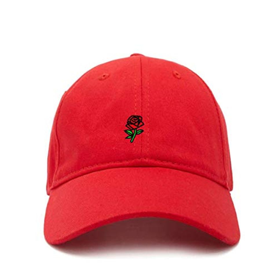 Rose Baseball Cap Embroidered Adjustable Dad Hat
