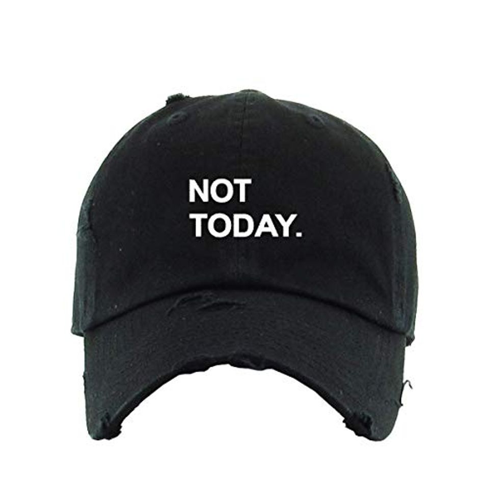 Not Today Vintage Baseball Cap Embroidered Adjustable Distressed Dad Hat