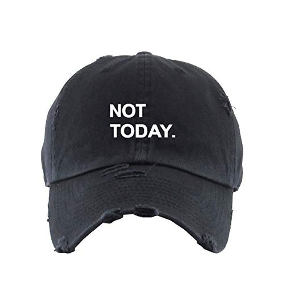 Not Today Vintage Baseball Cap Embroidered Adjustable Distressed Dad Hat