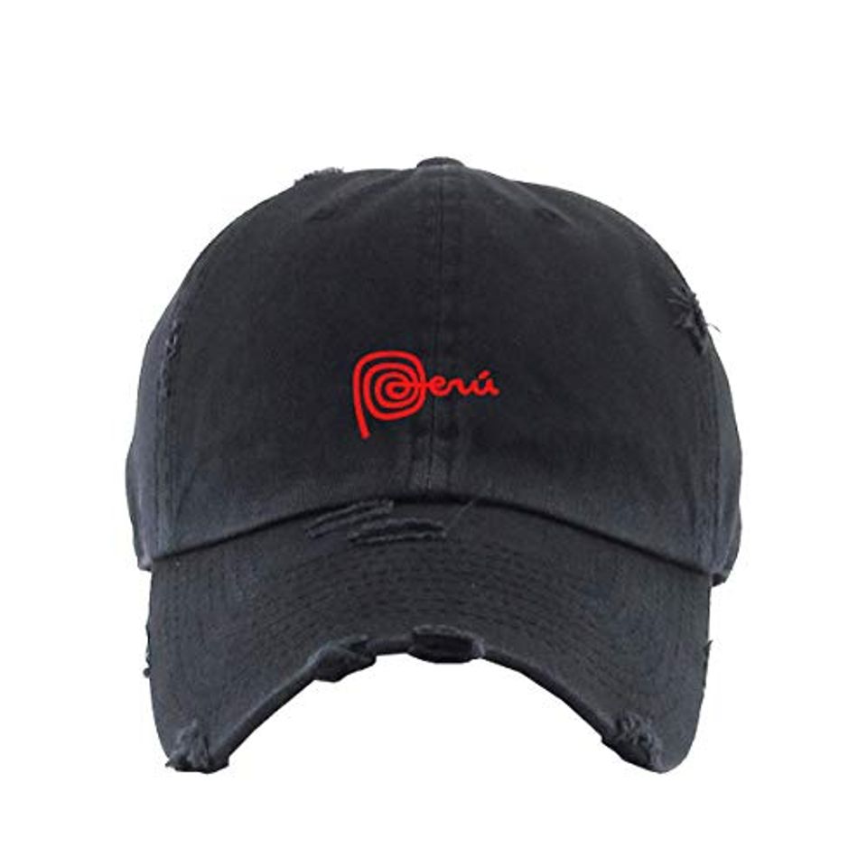 Peru Vintage Baseball Cap Embroidered Adjustable Distressed Dad Hat