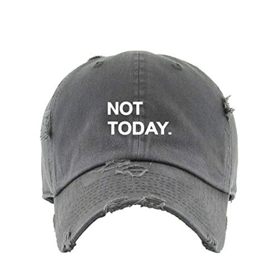 Not Today Vintage Baseball Cap Embroidered Adjustable Distressed Dad Hat