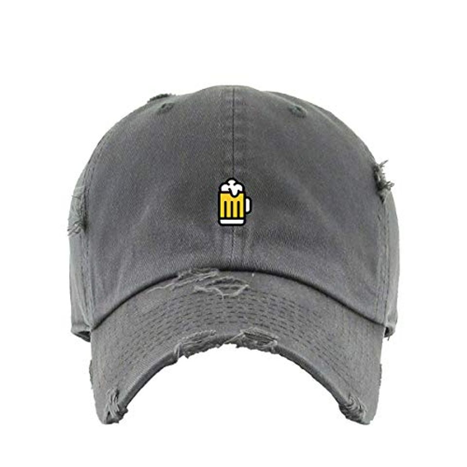 Beer Vintage Baseball Cap Embroidered Adjustable Distressed Dad Hat