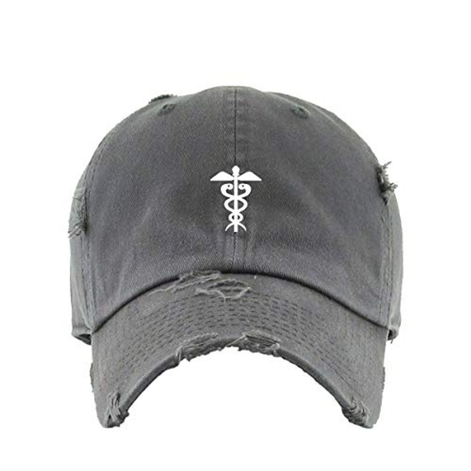EMT Logo Vintage Baseball Cap Embroidered Adjustable Distressed Dad Hat