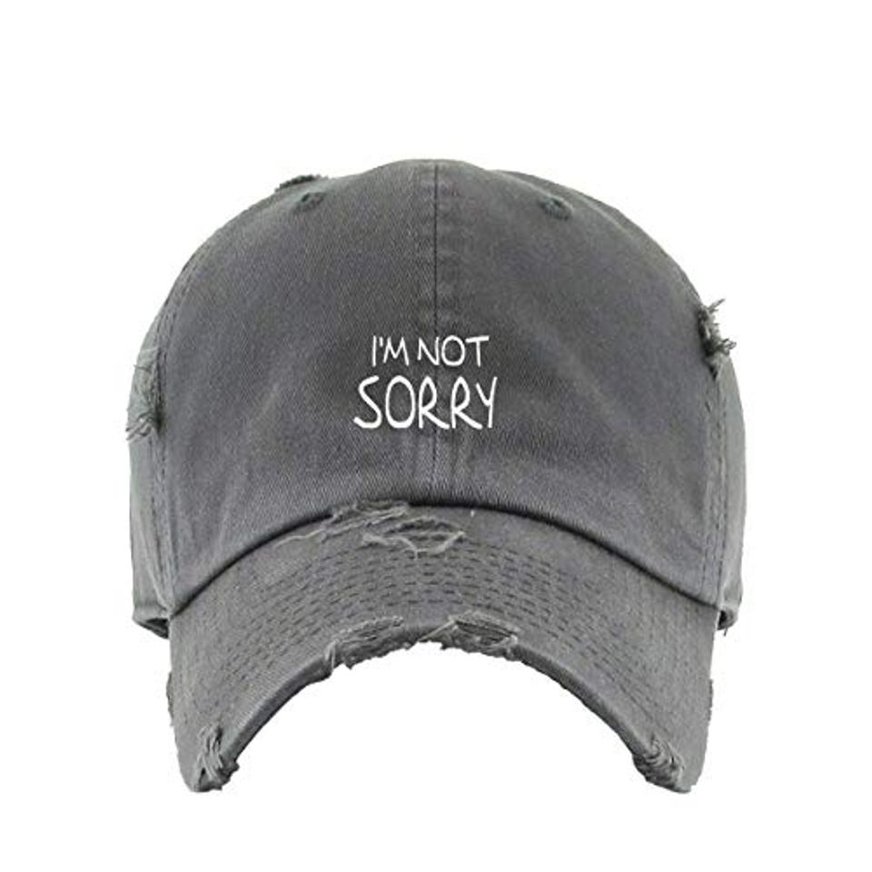 I'm Not Sorry Vintage Baseball Cap Embroidered Adjustable Distressed Dad Hat