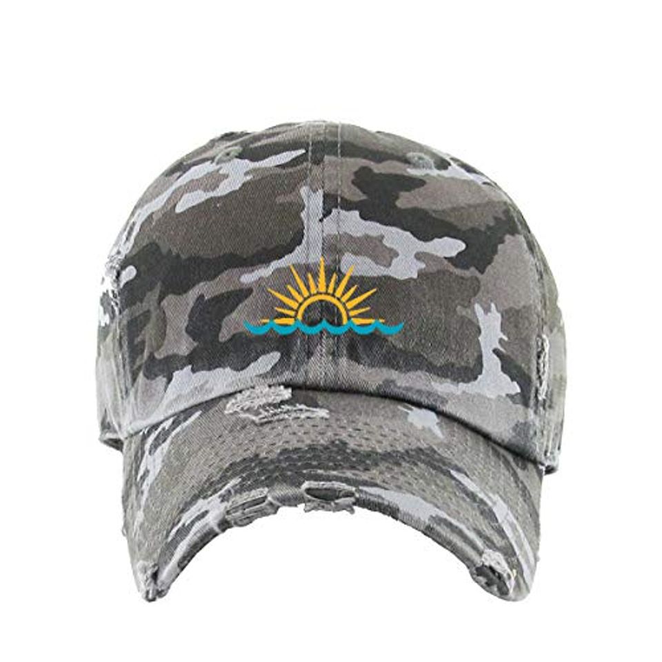 Sunset Vintage Baseball Cap Embroidered Adjustable Distressed Dad Hat