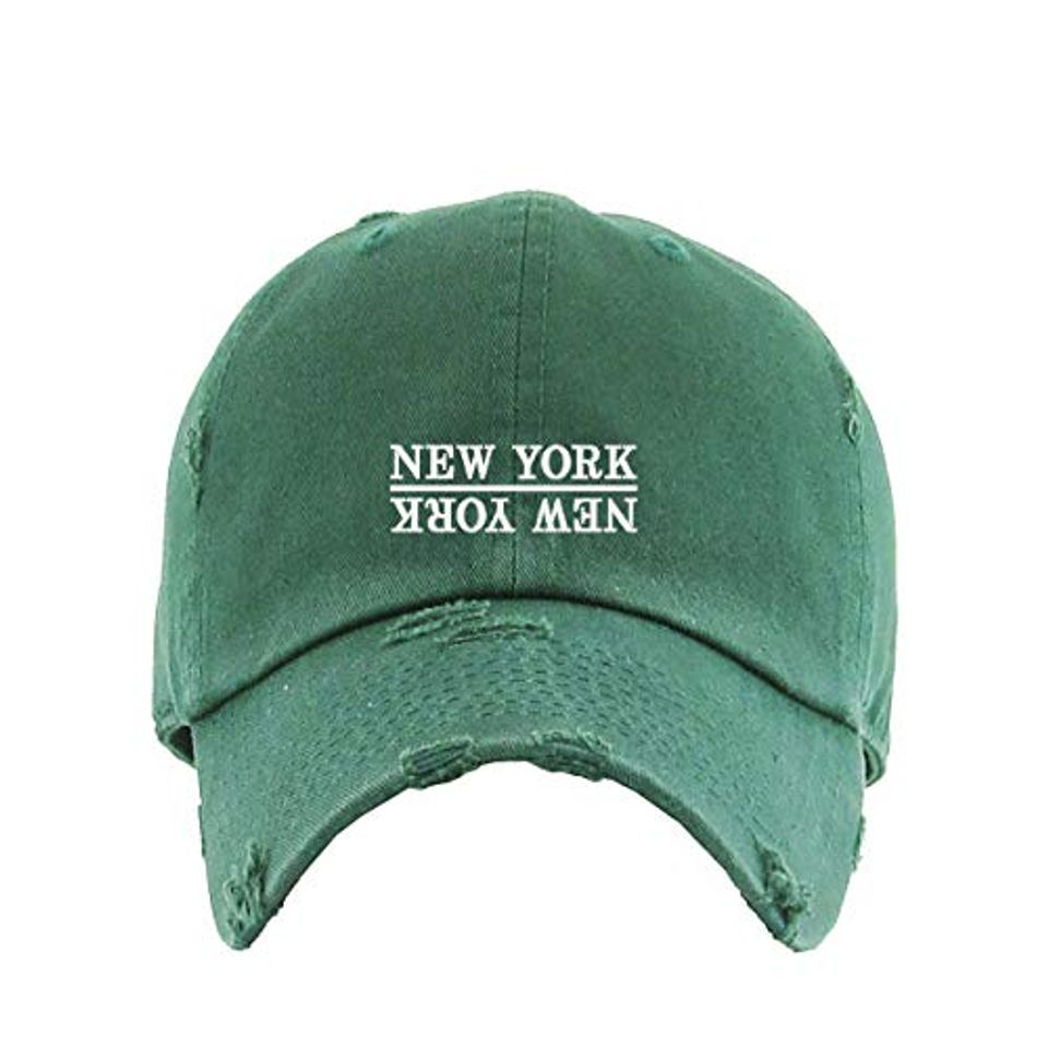 New York Vintage Baseball Cap Embroidered Adjustable Distressed Dad Hat