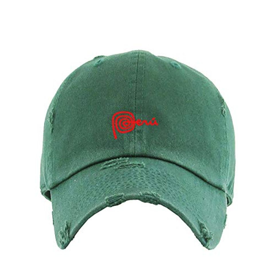 Peru Vintage Baseball Cap Embroidered Adjustable Distressed Dad Hat