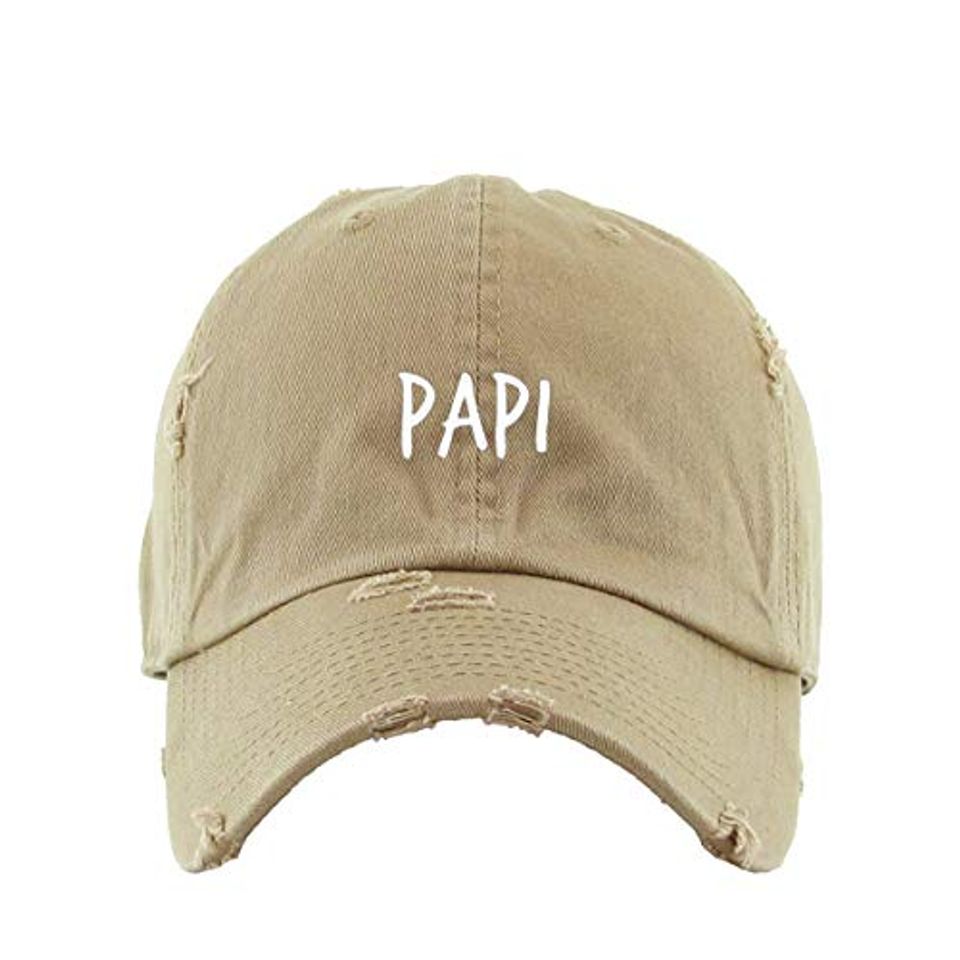 Papi Vintage Baseball Cap Embroidered Adjustable Distressed Dad Hat