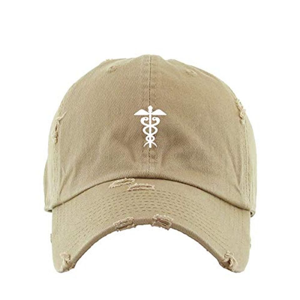 EMT Logo Vintage Baseball Cap Embroidered Adjustable Distressed Dad Hat