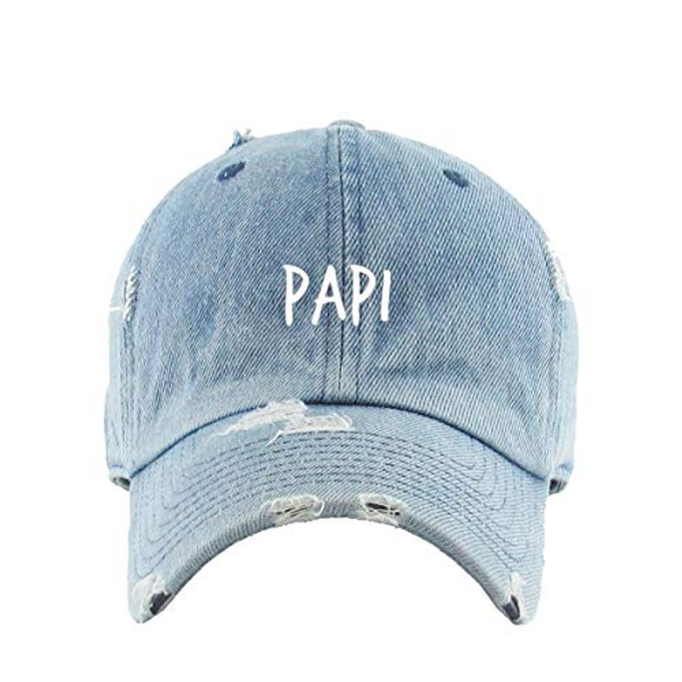 Papi Vintage Baseball Cap Embroidered Adjustable Distressed Dad Hat