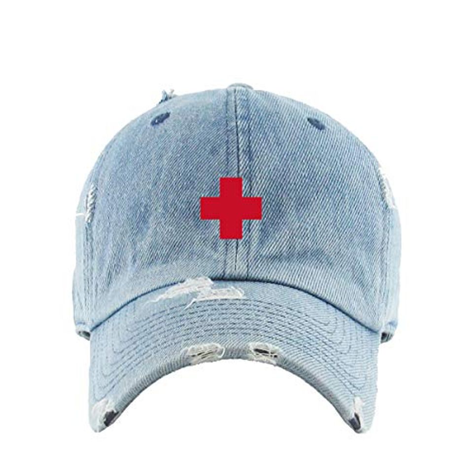 Lifeguard Vintage Baseball Cap Embroidered Adjustable Distressed Dad Hat