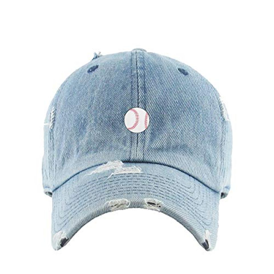Baseball Vintage Baseball Cap Embroidered Adjustable Distressed Dad Hat