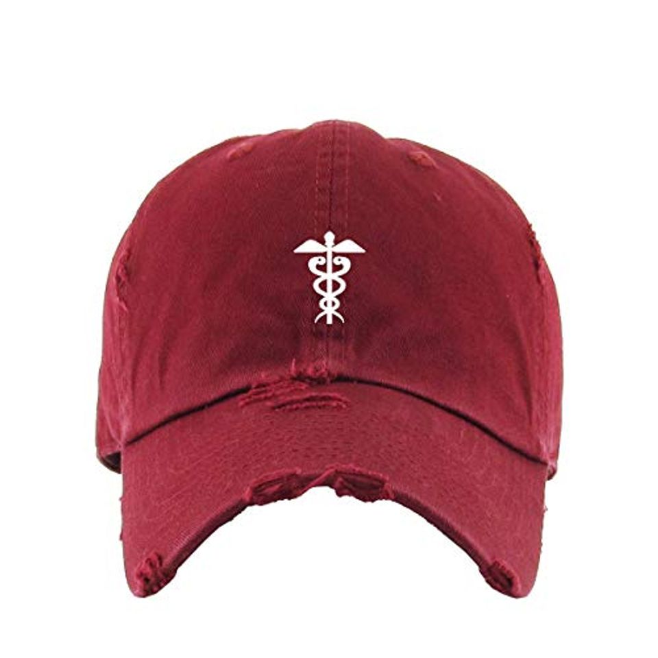 EMT Logo Vintage Baseball Cap Embroidered Adjustable Distressed Dad Hat