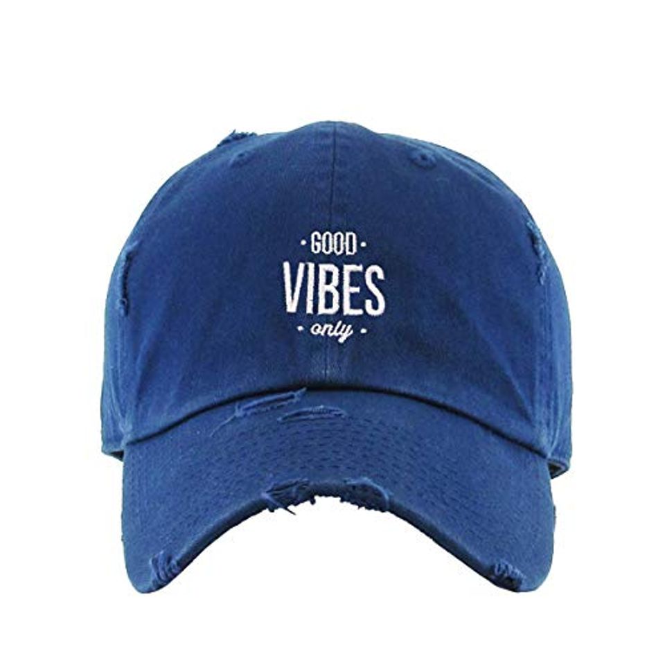 Good V Only Vintage Baseball Cap Embroidered Adjustable Distressed Dad Hat