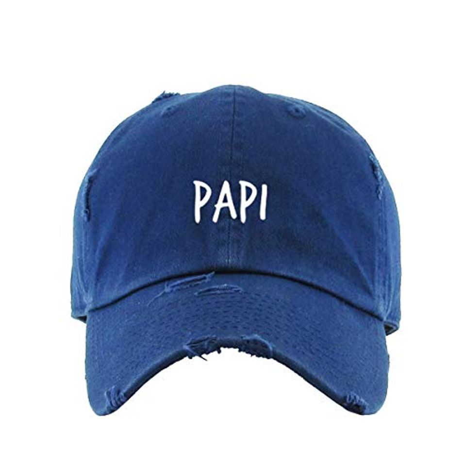 Papi Vintage Baseball Cap Embroidered Adjustable Distressed Dad Hat