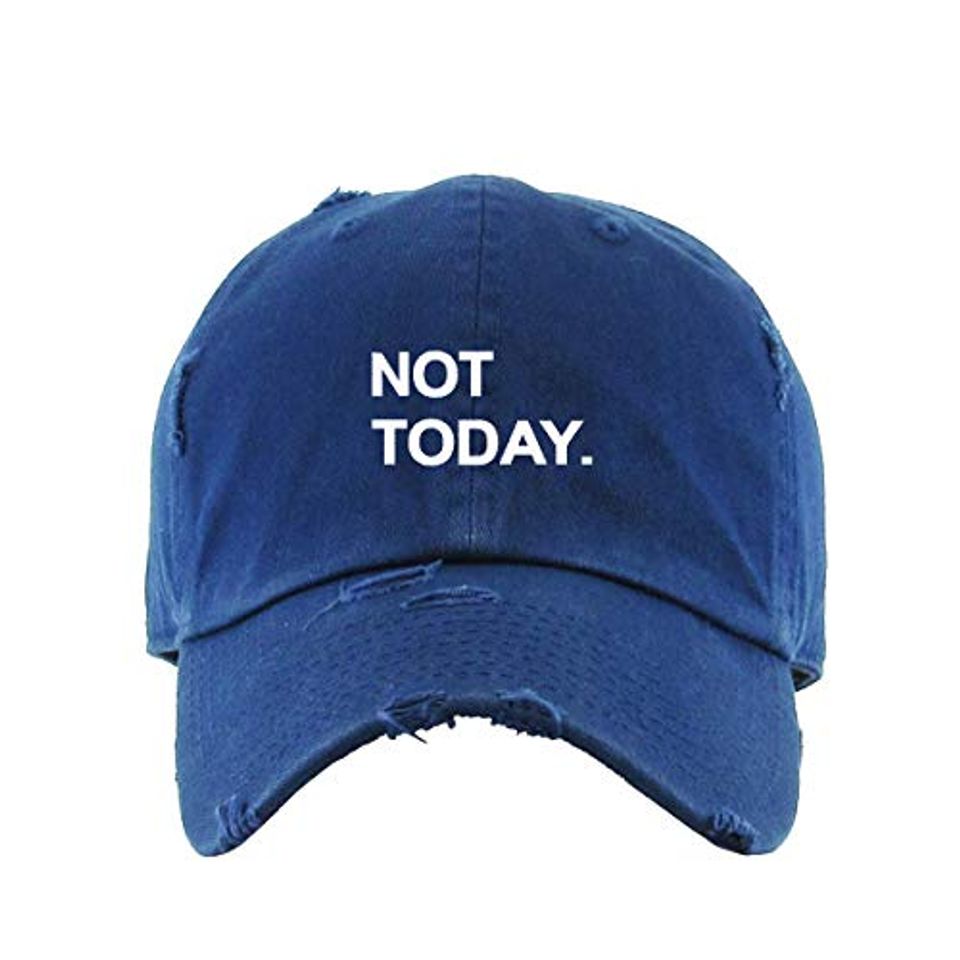 Not Today Vintage Baseball Cap Embroidered Adjustable Distressed Dad Hat