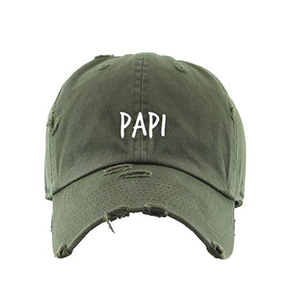 Papi Vintage Baseball Cap Embroidered Adjustable Distressed Dad Hat