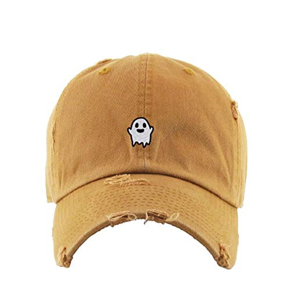 Ghost Vintage Baseball Cap Embroidered  Adjustable Distressed Dad Hat