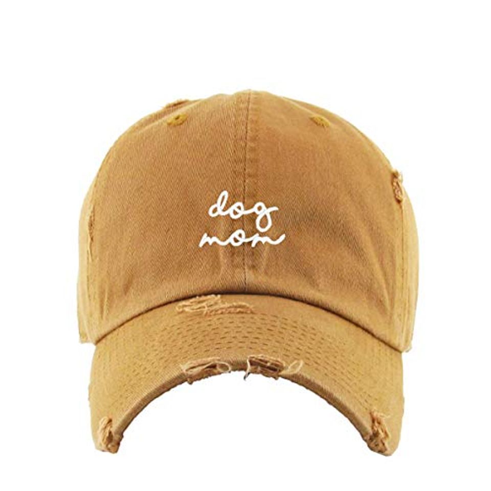 Dog Mom Vintage Baseball Cap Embroidered Adjustable Distressed Dad Hat