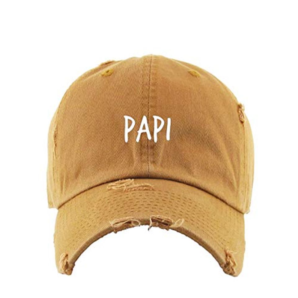 Papi Vintage Baseball Cap Embroidered Adjustable Distressed Dad Hat